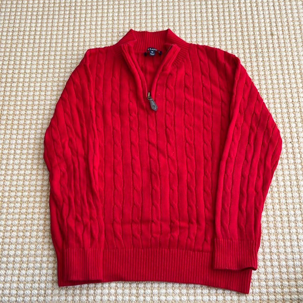 Gently used cable knit quarter zip sweater